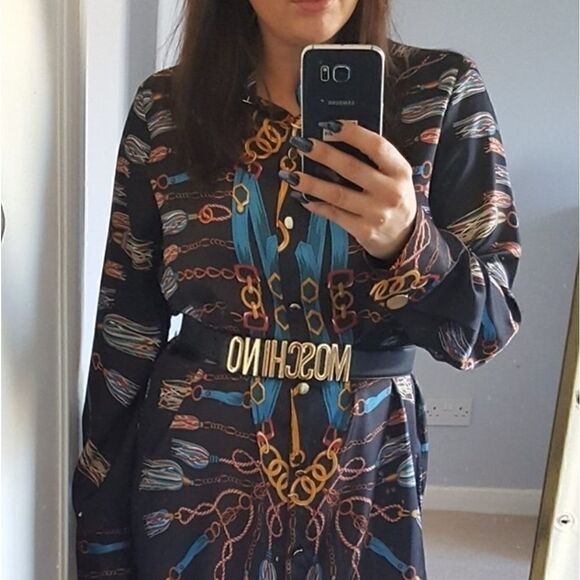 Zara shirt. Versace style/ chains - Picture 1 of 9